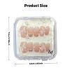 LOVELAY CREATIONS Short Square Press-On Nails with Pearl Glitter Art - 4 of 4