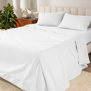 300 Thread Count Organic Cotton Percale Bed Sheet Set by Bare Home - 1 of 4