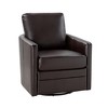 Hugo  Fall  Transitional  Wooden Upholstered Swivel Chair with metal base  for Bedroom and Living Room Deal of the day | ARTFUL LIVING DESIGN - 3 of 4