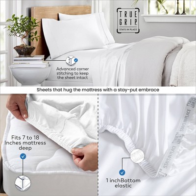Light Gray King Cotton Blend Sateen Sheet Set