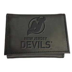 Evergreen NHL New Jersey Devils Black Leather Trifold Wallet Officially Licensed with Gift Box - 1 of 1