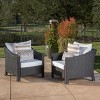 GDFStudio Vincent Outdoor Wicker Club Chairs with Cushions (Set of 2) - 2 of 4