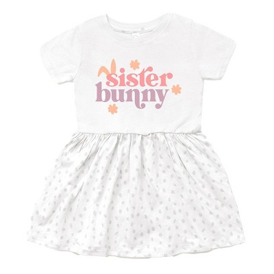 The Juniper Shop Sister Bunny Infant Dress