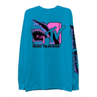 Mens MTV Long Sleeve Shirt - #TBT Mens 1980's 1990'S Clothing - I Want My MTV Music Television T-Shirt