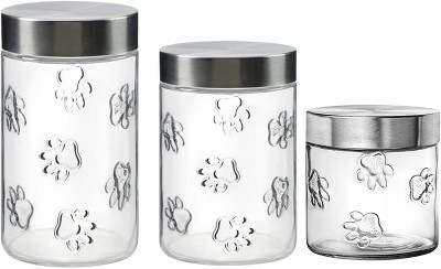 Amici Pet stay Wild Glass Canister Square Jar, Dog And Cat Food Storage  Container, Food Safe, Airtight Lid With Handle And Plastic Gasket, 52 Oz. :  Target