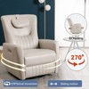 CAVINAS Power Recliner Chair with Swivel & Rocker, Heavy Duty Motion Mechanism, Lumbar & Neck Support Pillow, USB/Type-C Charging Ports - 3 of 4