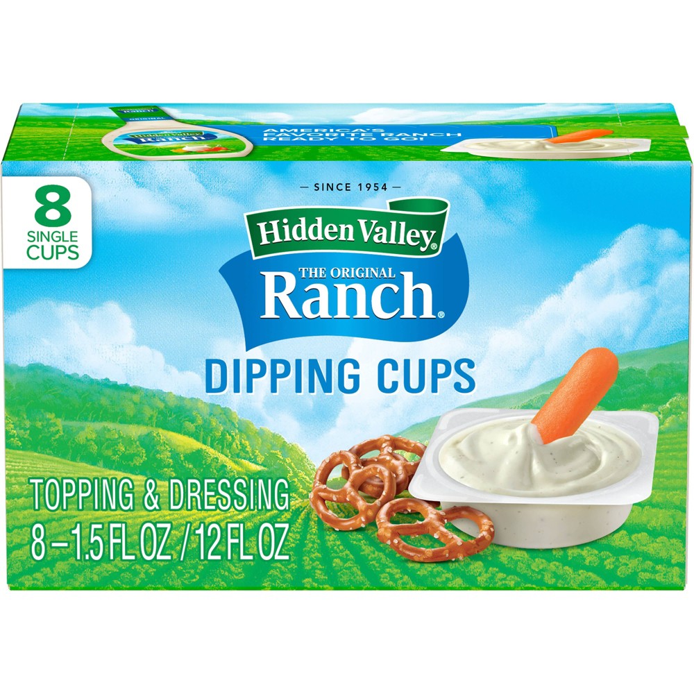 UPC 071100211573 product image for Hidden Valley Original Ranch Salad Dressing To Go Cups - 12fl oz/8pk: Certified  | upcitemdb.com