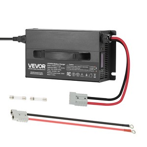 VEVOR 12V 40A Lithium Battery Charger, 14.6V, AC-DC LiFePO4 Smart Charger, with Anderson Connector, LED Indicator, 0V Activation, Black - 1 of 4