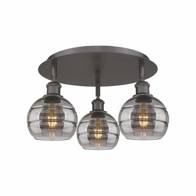 Rochester - 3 Light Flush Mount In Industrial Style-8.88 Inches Tall and 17.63 Inches Wide