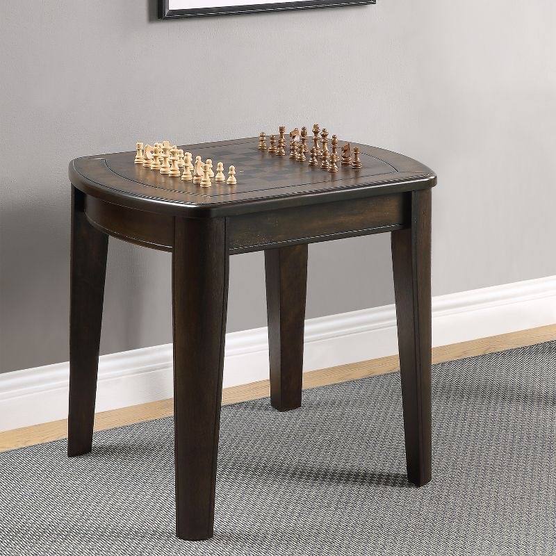 Diletta Game End Table with Chessboard Dark Walnut - Steve Silver Co., 5 of 8