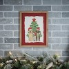 Framed Holiday Dogs and Christmas Tree Print 15"H - 2 of 3