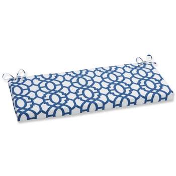 Outdoor/Indoor Nunu Geo Ink Blue Bench Cushion - Pillow Perfect