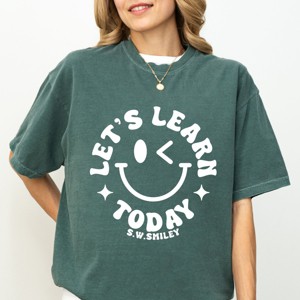 Simply Sage Market S.W.Smiley Let's Learn Today Circle Garment Dyed Tee - 1 of 4