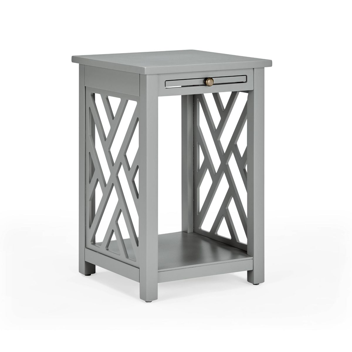 Alaterre Furniture Middlebury Wood End Table with Tray