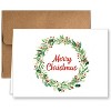 Paper Frenzy Christmas Wreath Christmas Cards with Kraft Envelopes- 25 pack - 3 of 3