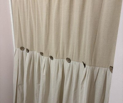 Linen Button Shower Curtain - Lush Décor : Target