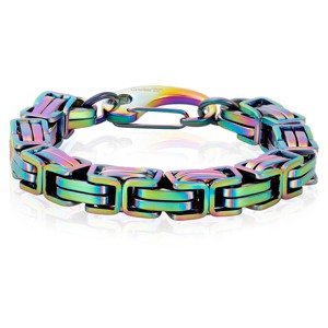 Crucible Men's Byzantine Chain Stainless Steel Bracelet (11mm Wide) - 1 of 4