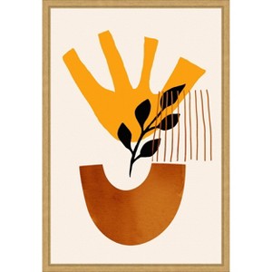 Amanti Art Sunshine Flower No 5 by Eins Kubistika Canvas Wall Art Print Framed - 1 of 4