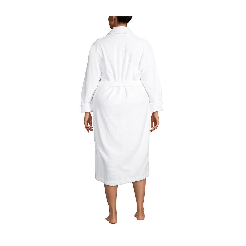 Lands' End Women's Cotton Terry Long Spa Bath Robe, 2 of 7