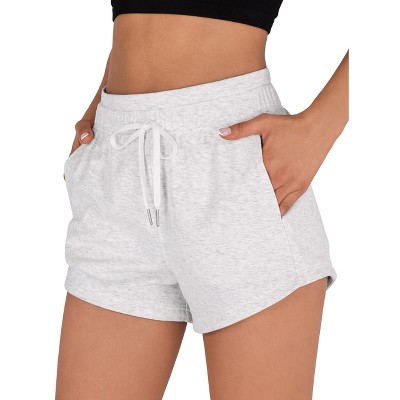 FIONECA Women's Sweat Shorts with Pockets Cotton French Terry Drawstring Summer Workout Casual Lounge Shorts