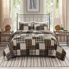 Gulches Full/Queen 3 Piece Reversible Printed Quilt Set Black/Brown - 2 of 4