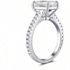 Cushion Cut 3ct Platinum Plated Silver Ring Size 7 Fashionable and Exquisite - 2 of 4