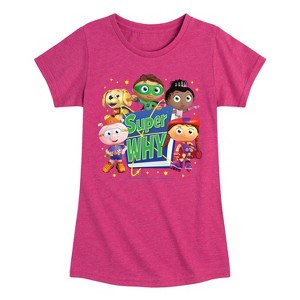 Girls' - Super Why - Whyatt And Friends Fitted Short Sleeve Graphic T-Shirt - 1 of 3