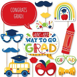 Big Dot of Happiness Elementary Grad - Kids Graduation Party Photo Booth Props Kit - 20 Count - 1 of 4