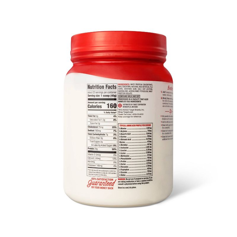 Whey Protein Powder - Vanilla - 32oz - Market Pantry&#8482;, 4 of 6