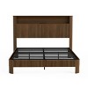 GDFStudio Damien Rustic Wooden Bed with Storage Headboard and Built-In Charging Station - 4 of 4