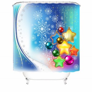 Color Star Ball Shower Curtains for Bathroom Waterproof Fabric Bath Curtain Durable Soft Stylish Bathroom Decor 72x72 Inch - 1 of 1