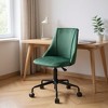 HomeRoots Green and Black Adjustable Height Swivel Rolling Office Chair - 2 of 4