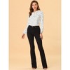 Allegra K Women's 1950s Vintage Ruffle Neck Long Sleeve Dots Chiffon Blouse - 2 of 4