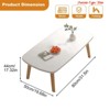 Wooden Foldable Coffee Table, Collapsible Coffee Table, Foldable Laptop Table for Small Spaces, Ideal for Study Home Office Bedroom Tea Room - 4 of 4