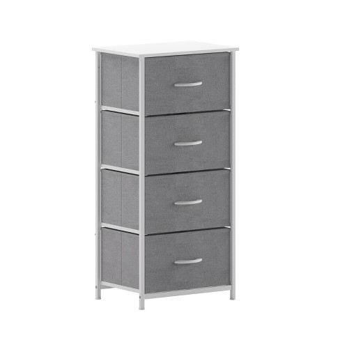 Flash Furniture Harris 4 Drawer Vertical Storage Dresser With Cast Iron ...