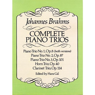 Complete Piano Trios - (dover Chamber Music Scores) By Johannes