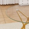 NicBex Modern Dining Table for 2-4 with Clear Tempered Glass Top and Metal Legs, Small Kitchen Table for Dining Room, Living Room - 2 of 4
