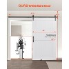 VEVOR Sliding Barn Door, 48 x 84 inch, High-Strength MDF Panel, Barn Door with Hardware Kit, Water-Proof PVC Surface, H-Frame, Black&White - 3 of 4