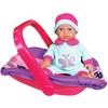 Lissi: 11" Baby Doll & Car Seat Handbag Set - Pink-Blue-Purple-Butterfly Outfit - 4 of 4