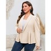 Clearlove Women Casual Blazer Open Front Long Sleeve Work Office Cardigan Jackets - 2 of 4