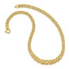 Black Bow Jewelry 12mm 14K Yellow Gold Graduated Flat Byzantine Chain Necklace, 17.5 In - 3 of 4