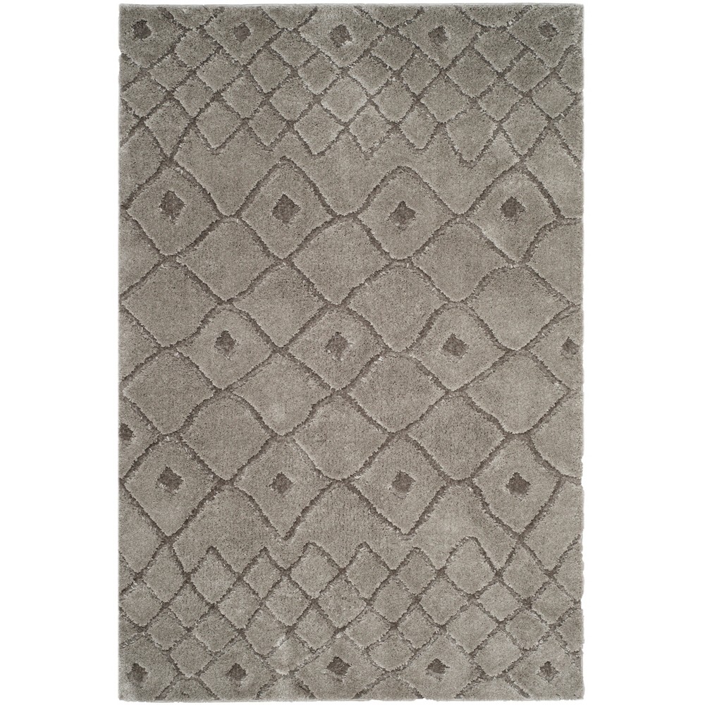  Loomed Geometric Design Runner Rug Gray