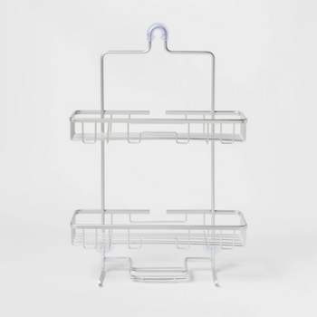 Bamodi 27 X 7 Stainless Steel Hanging Shower Caddy With 2 Towel Hooks -  Silver : Target