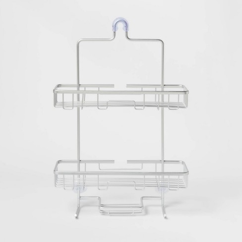 Wide Rustproof Shower Caddy with Lock Top Aluminum - Made By Design™