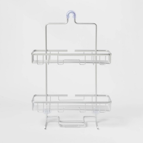 Style Selections Satin Nickel Aluminum 1-Shelf Hanging Shower