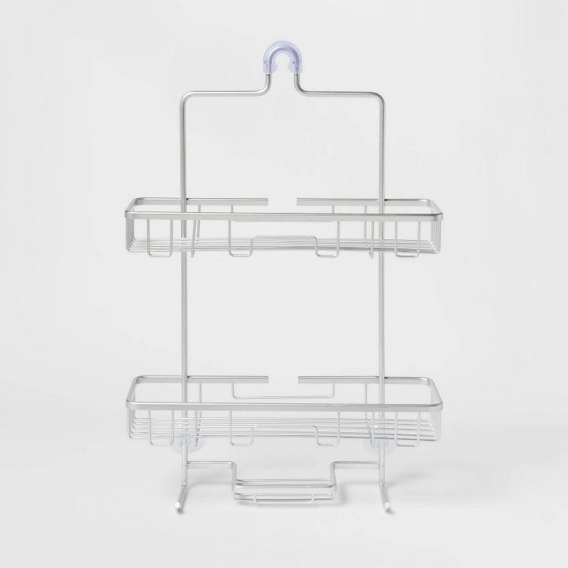 Wide Rustproof Shower Caddy with Lock Top Aluminum - Made By Design&#8482;, 1 of 7