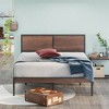 Mory Metal Platform Bed Frame with Split Headboard Brown - ZINUS - image 2 of 4