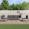 vidaXL - Patio Furniture Set 5 Piece - Poly Rattan Modular Garden Lounge with Cushions - Anthracite/Dark Gray - 2 of 4
