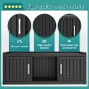 Yardgrace Storage Benches 120 Gallon 2-Door/3-Door Shoe Cabinet Resin Shoe Bench with Storage for Shoes Accessories - 3 of 4
