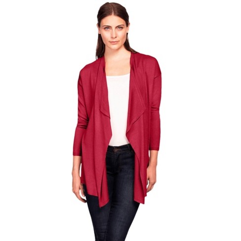 Ellos Women's Plus Size Draped Open Front Cardigan, 2x - Classic